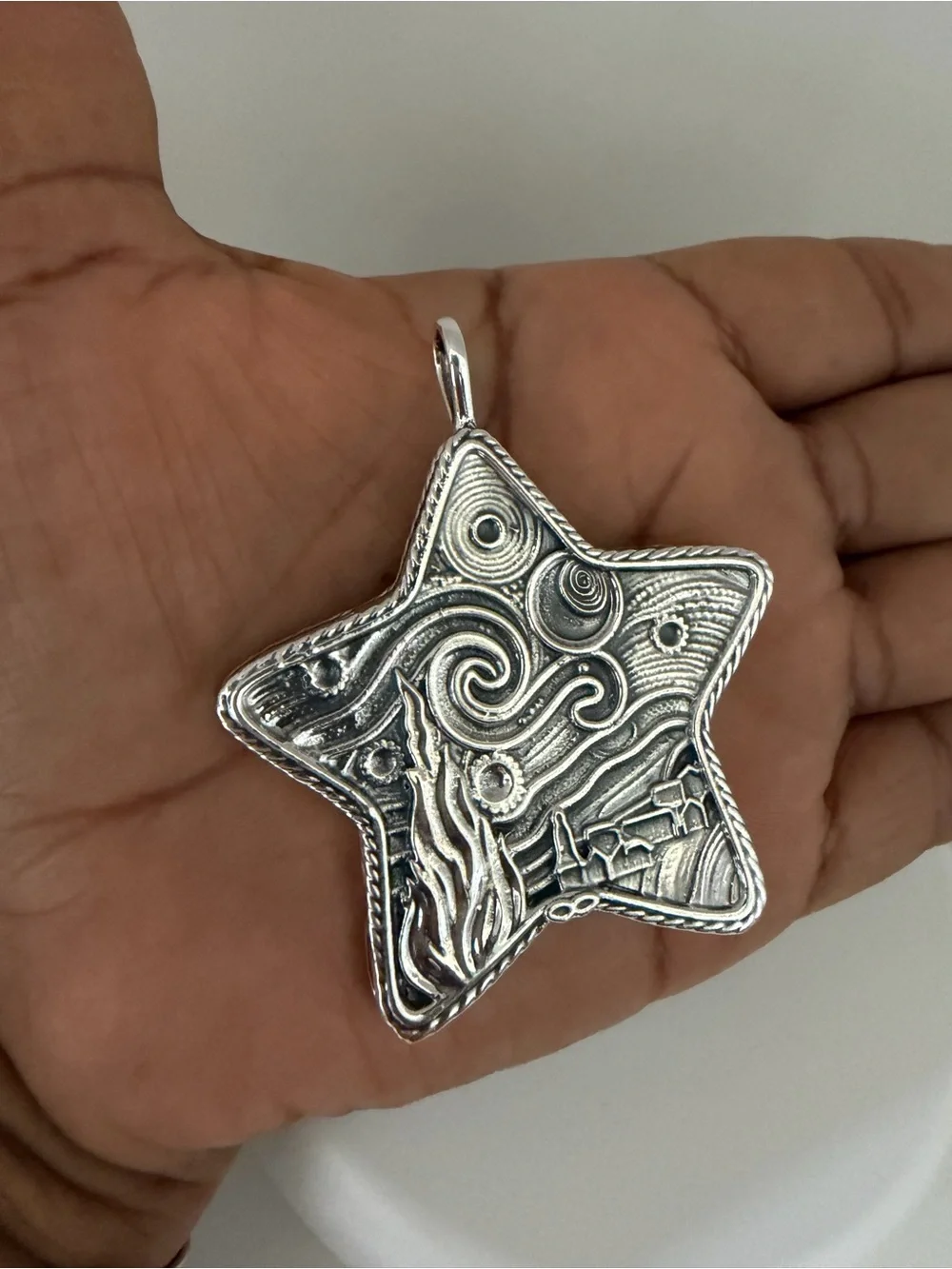 Sterling Silver 925 Starry Night Pendant (only) no Cord.